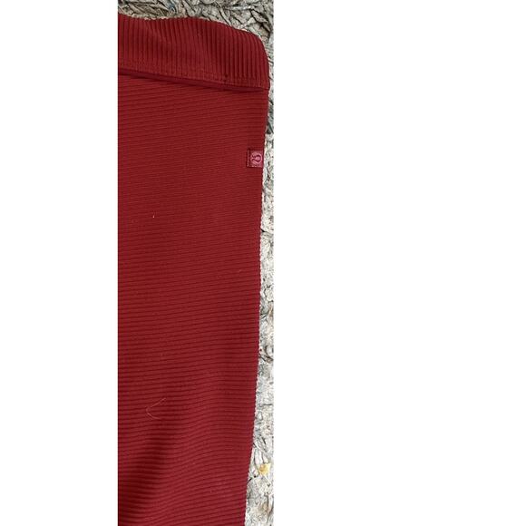 Lululemon Athletica Women's Daily Lineup 7/8 Red Ribbed 12 Legging Tight Gym - Picture 10 of 11